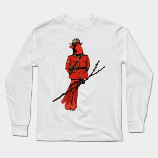 Cardinal Mountie - Canadian Birds Long Sleeve T-Shirt